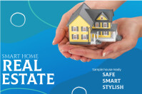 Real Estate Flyer  Real Estate Landscape Póster template
