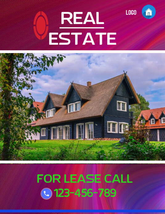 自定义此 不动产 传单(美国信函) 模板