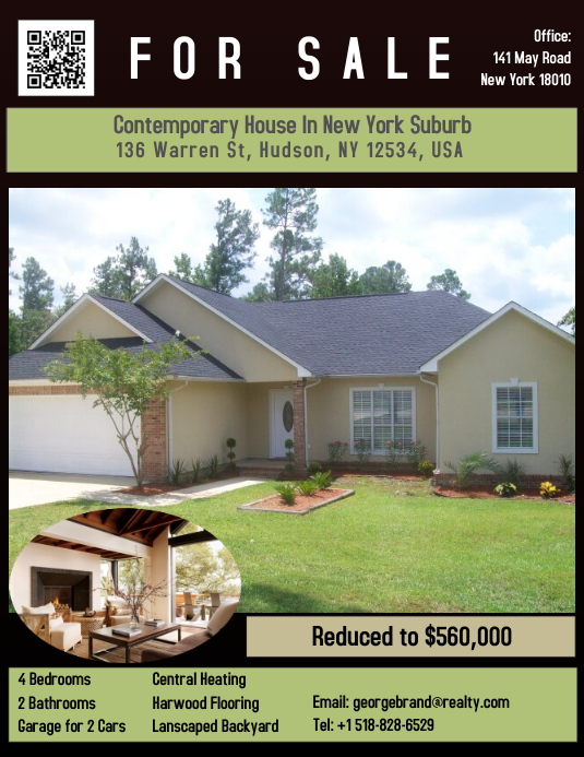 Copy of Real Estate House For Sale Poster Flyer Template | PosterMyWall
