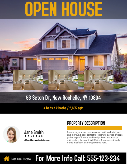 Real Estate Flyer Template PosterMyWall