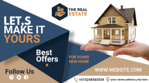 real estate flyer template Twitter Plasing