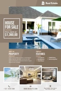 Real Estate Flyer Template Плакат