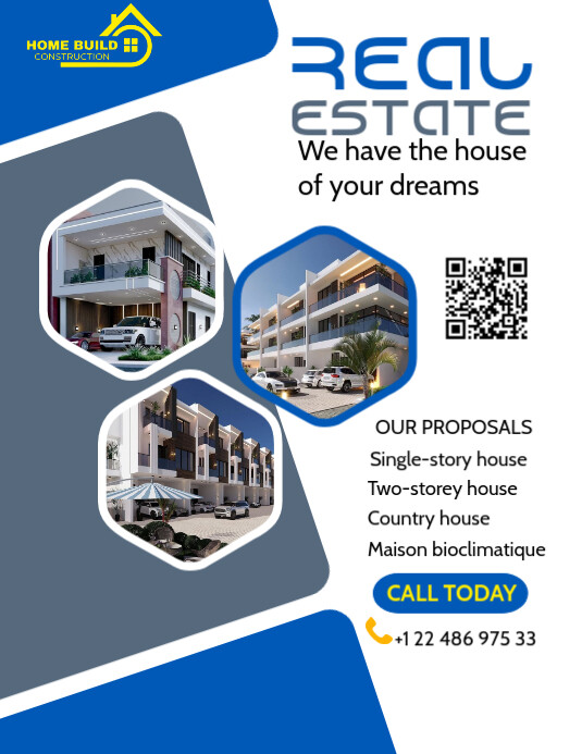Real estate flyer template