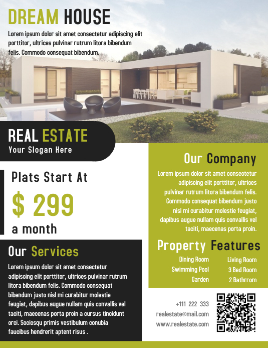 Immobilien Flyer Vorlage Design Postermywall