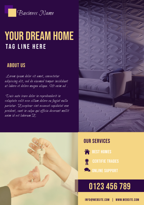 Immobilien Flyer Vorlage Vorlage Postermywall