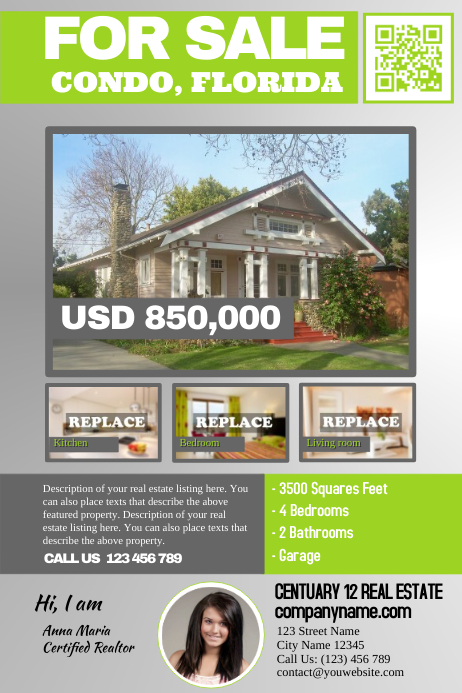 fancy real estate flyer template postermywall