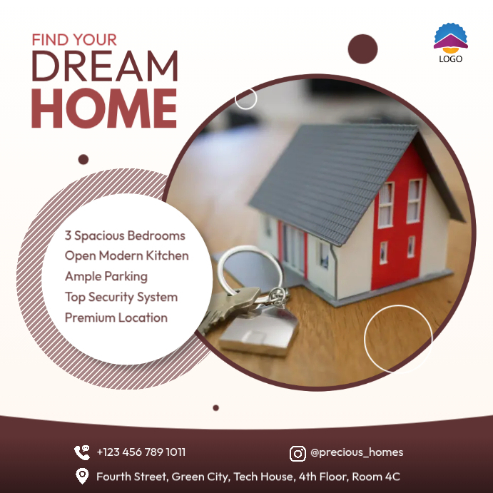 Real Estate home apartment rental template PosterMyWall