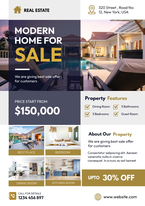 Free Home For Sale Flyer Template