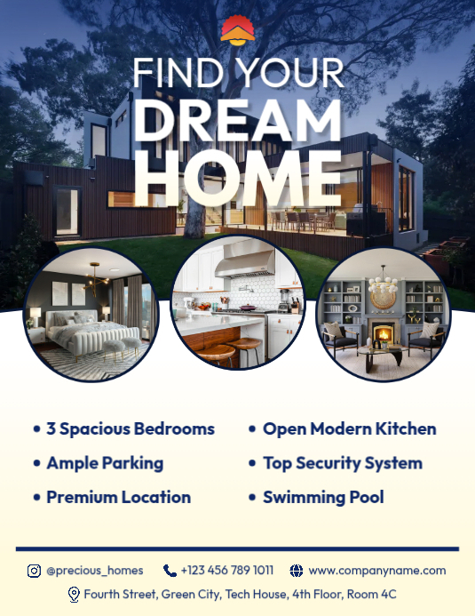 Real Estate home for sale flyers Template PosterMyWall
