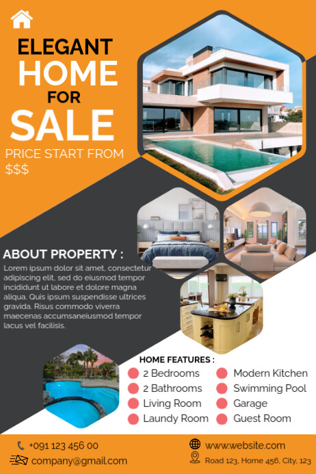 Copy of Real Estate Home For Sale Poster Template Design | PosterMyWall