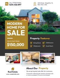 White Real Estate Sale Flyer Template