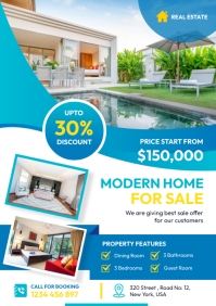 Real Estate Home Sale Flyer A3 template