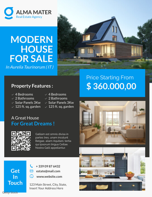 Real estate house flyer advertisement Template | PosterMyWall