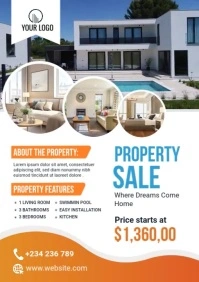 real estate house flyer A4 template