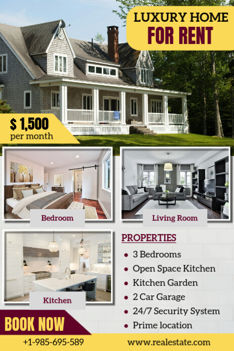 Real Estate House for Rent Ad Template | PosterMyWall