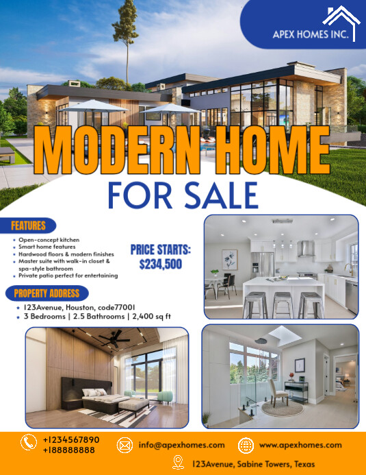 Plantilla de Real Estate House for Sale Ad | PosterMyWall