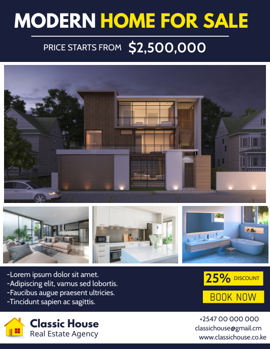 House Advertisement Examples Real Estate House for sale Advert Template | PosterMyWall