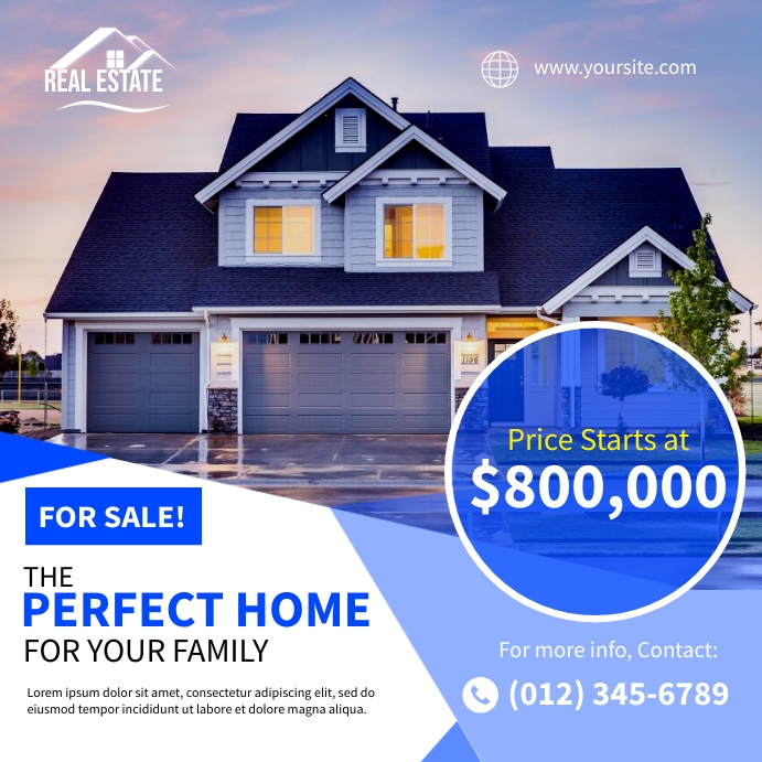 Real Estate House for sale Template PosterMyWall