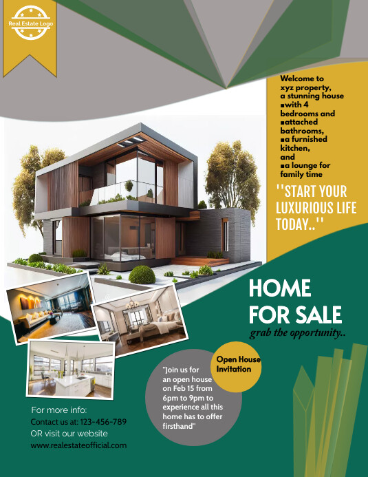 Real estate house for sale flyer,template PosterMyWall