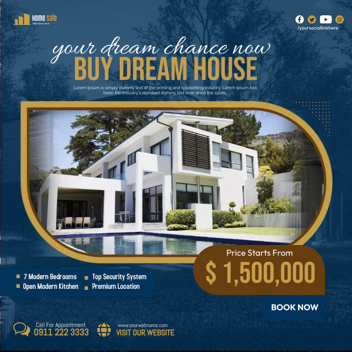 Real Estate Instagram Ads Wpis na Instagrama template