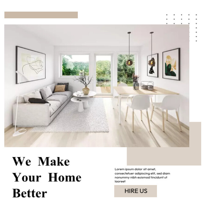 Real Estate Interior Design Template | PosterMyWall