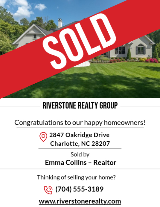 Real Estate Just Sold Instagram Post – Realtor Property Sold ...