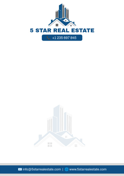 Real Estate Letter Head Editable A4 template