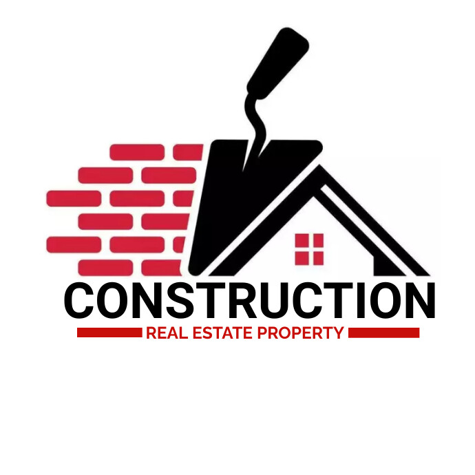 Real estate logo, construction logo template