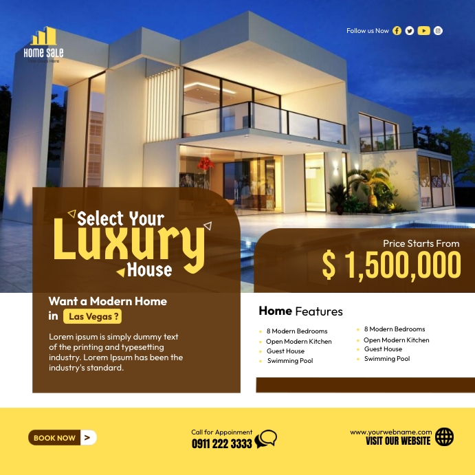 Real Estate Luxury Ads Template | PosterMyWall