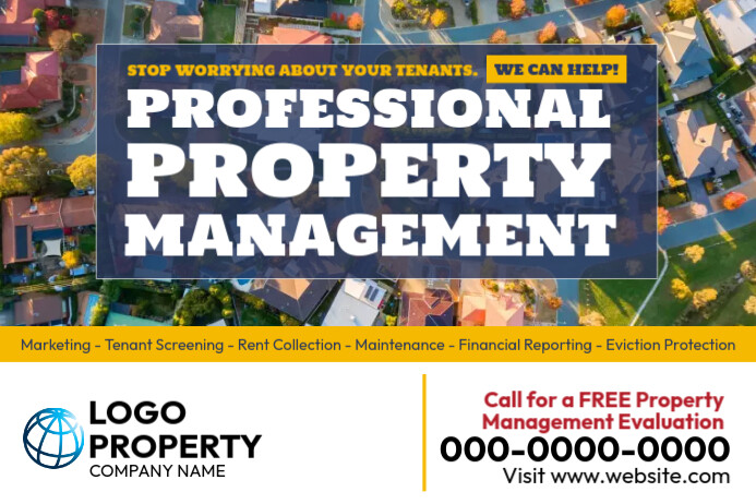 Real Estate Management Poster template