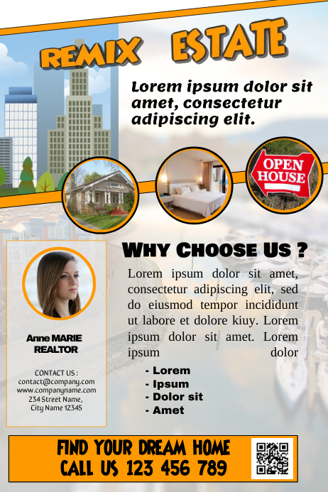 White Real Estate Marketing Flyer Poster My Wall Fully Editable Ready For Custom Color Template Postermywall