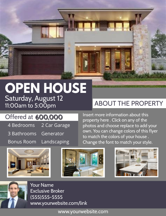 Real Estate Open House Template | PosterMyWall