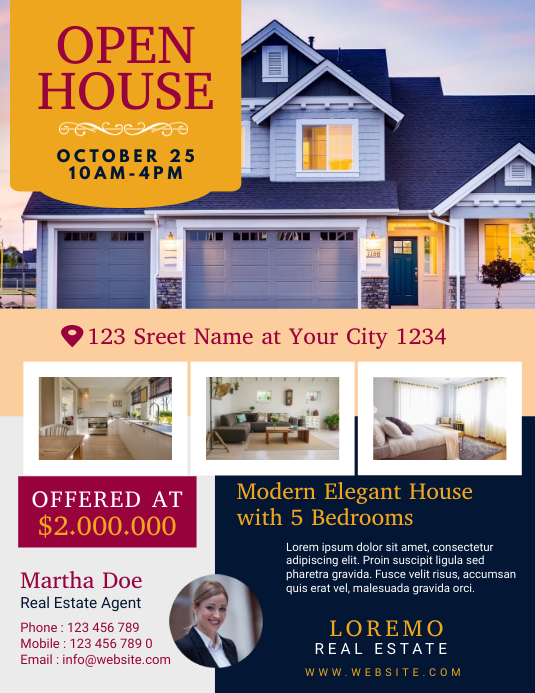 Real Estate Open House Flyer Template PosterMyWall