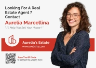 Real Estate postcard advertisement personal b Cartolina template