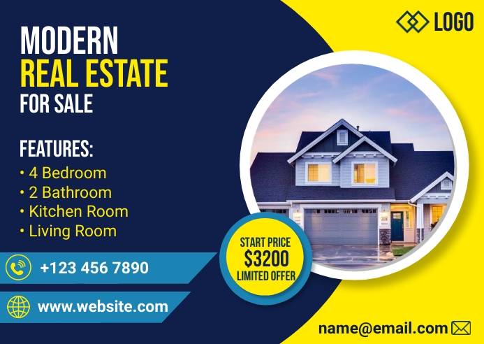Real Estate Postcard template