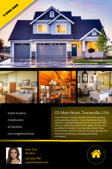 real estate flyer template postermywall