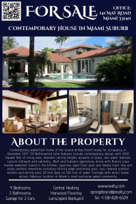 house for sale poster template