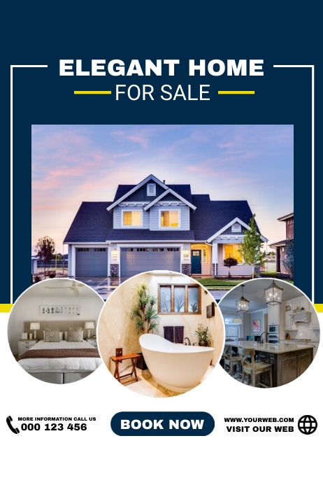 Real Estate poster Template Cartaz