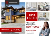 Real Estate printable collage Professional Re Postcard template