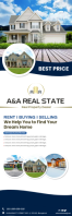 real estate property dealers flyer templates Bannière 2' × 6'