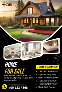 Real Estate Property Pinterest na Graphic template