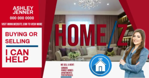 REAL ESTATE Realtor BILLBOARD ad Template delt Facebook-billede