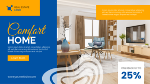 Real Estate Sale Poster Flyer Template Digitalt display (16:9)