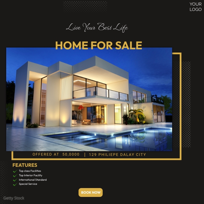 Property Example Post Real Estate Social Media Post Or House Proper Template | PosterMyWall