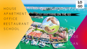 橙色 Real Estate Rental Display digitale Template