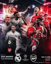 REAL MADRID VS ARSENAL Instagram Portrait template