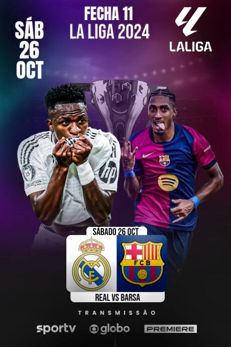 Real Madrid Vs Barcelona 2024 Póster Poster template