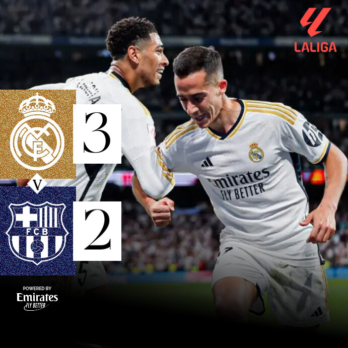 REAL MADRID VS BARCELONA SCORE FULLTIME Template PosterMyWall REAL MADRID VS BARCELONA SCORE FULLTIME Template PosterMyWall