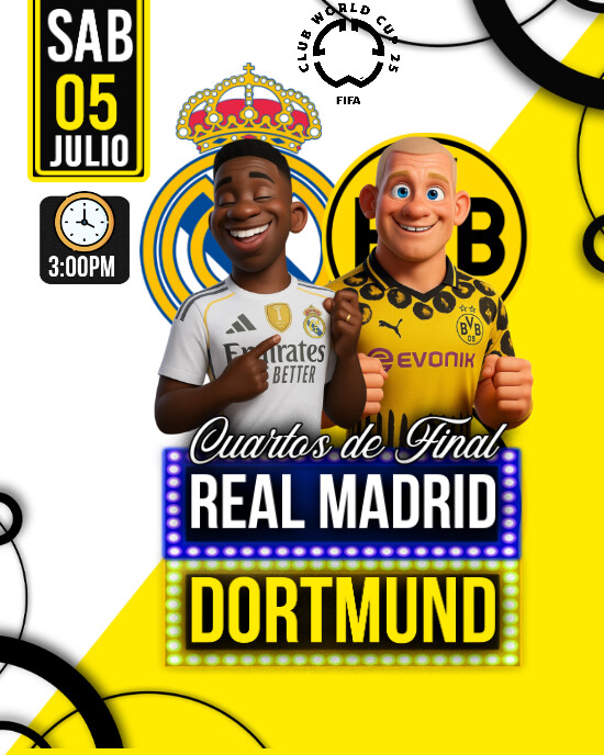 Copy of Real madrid vs dortmund | PosterMyWall