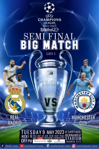 REAL MADRID VS MANCHESTER CITY FOOTBALL MATCH Template PosterMyWall REAL MADRID VS MANCHESTER CITY FOOTBALL MATCH Template PosterMyWall
